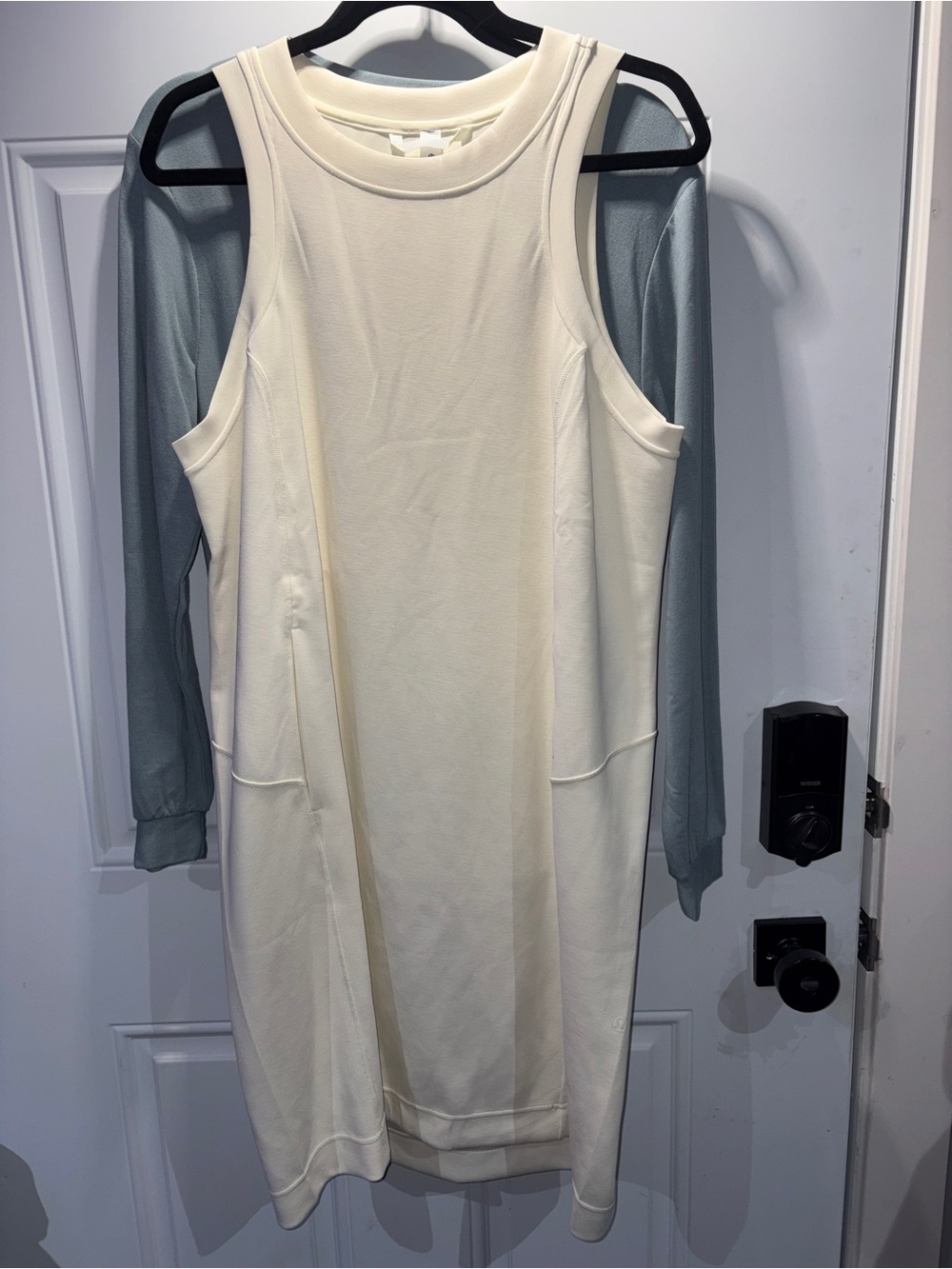 lululemon athletica Softstream Back in Action Cream Sleeveless Shift Dress